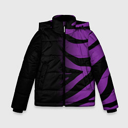 Зимняя куртка для мальчика Фиолетовый с черными полосками зебры