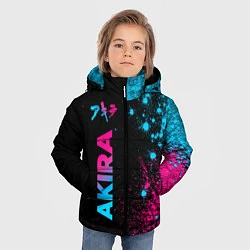 Куртка зимняя для мальчика Akira - neon gradient: по-вертикали, цвет: 3D-черный — фото 2