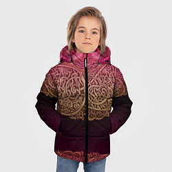 Куртка зимняя для мальчика Пылающий орнамент, цвет: 3D-светло-серый — фото 2
