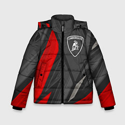 Куртка зимняя для мальчика Lamborghini sports racing, цвет: 3D-черный