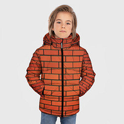 Куртка зимняя для мальчика Кирпичная стена, цвет: 3D-светло-серый — фото 2