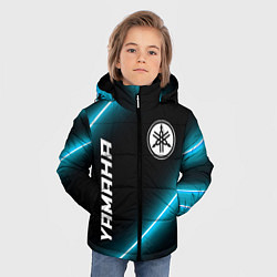 Куртка зимняя для мальчика Yamaha неоновые лампы, цвет: 3D-черный — фото 2