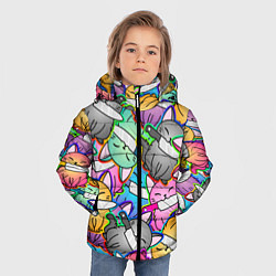 Куртка зимняя для мальчика Перенаселение котиков, цвет: 3D-светло-серый — фото 2
