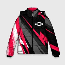 Куртка зимняя для мальчика Chevrolet fast lines, цвет: 3D-черный