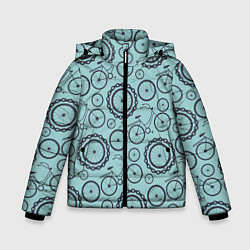 Куртка зимняя для мальчика Любитель велика, цвет: 3D-черный