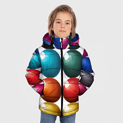 Куртка зимняя для мальчика Шары для бильярда, цвет: 3D-красный — фото 2