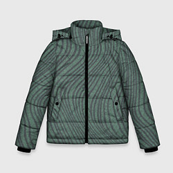 Куртка зимняя для мальчика Кривые линии зеленый, цвет: 3D-черный