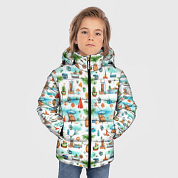 Куртка зимняя для мальчика Летний микс, цвет: 3D-черный — фото 2