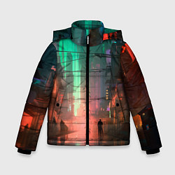 Зимняя куртка для мальчика Кибер город будущего