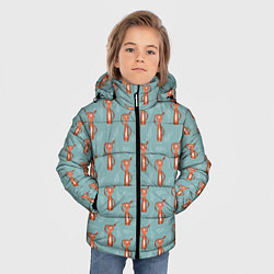 Куртка зимняя для мальчика Тигр на голубом фоне, цвет: 3D-светло-серый — фото 2