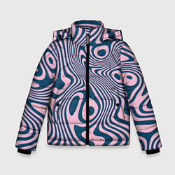 Куртка зимняя для мальчика Абстрактный размытый узор, цвет: 3D-черный