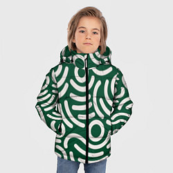 Куртка зимняя для мальчика Абстрактный белый узор, цвет: 3D-светло-серый — фото 2