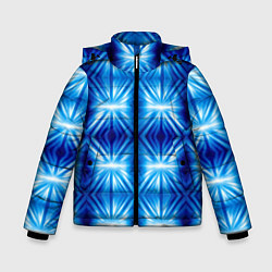 Зимняя куртка для мальчика Ярко-синий светящийся узор