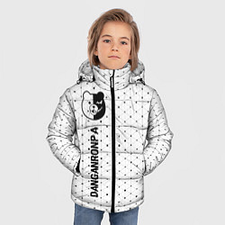 Куртка зимняя для мальчика Danganronpa glitch на светлом фоне: по-вертикали, цвет: 3D-черный — фото 2