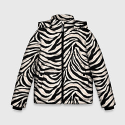 Куртка зимняя для мальчика Полосатая шкура зебры, белого тигра, цвет: 3D-светло-серый