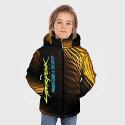 Куртка зимняя для мальчика Black yellow cyberpunk phantom liberty, цвет: 3D-черный — фото 2