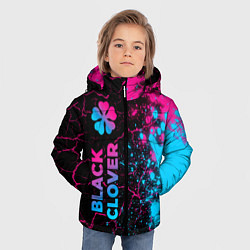 Куртка зимняя для мальчика Black Clover - neon gradient: по-вертикали, цвет: 3D-черный — фото 2