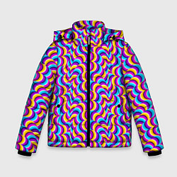 Зимняя куртка для мальчика Красочный фон с ползучими змеями