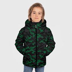 Куртка зимняя для мальчика Точечный камуфляжный узор Spot camouflage pattern, цвет: 3D-черный — фото 2