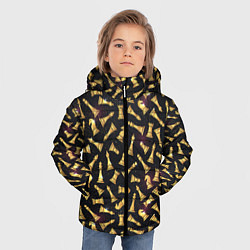 Куртка зимняя для мальчика Шахматы в космосе, цвет: 3D-черный — фото 2