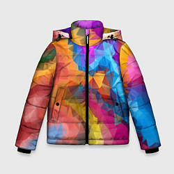 Куртка зимняя для мальчика Super colors, цвет: 3D-черный