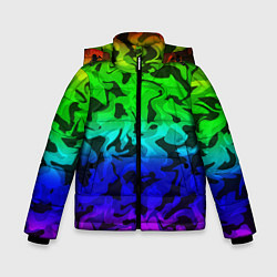 Куртка зимняя для мальчика Камуфляж спектр, цвет: 3D-светло-серый