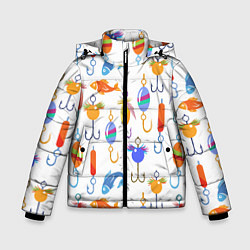 Куртка зимняя для мальчика Рыбалочка, цвет: 3D-светло-серый