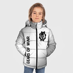 Куртка зимняя для мальчика Gears of War glitch на светлом фоне: надпись, симв, цвет: 3D-черный — фото 2