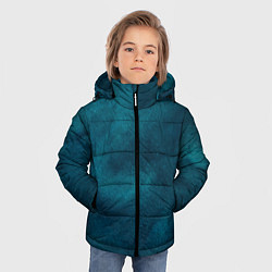 Куртка зимняя для мальчика Синие туманные камешки, цвет: 3D-черный — фото 2