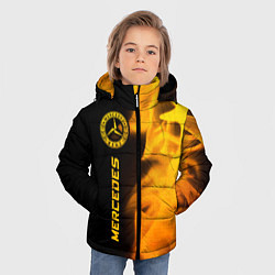 Куртка зимняя для мальчика Mercedes - gold gradient: по-вертикали, цвет: 3D-черный — фото 2