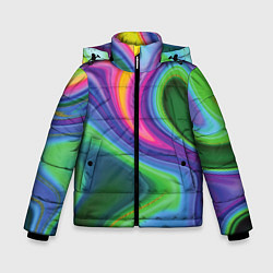 Куртка зимняя для мальчика Color abstraction, цвет: 3D-светло-серый