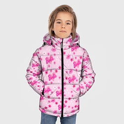 Куртка зимняя для мальчика Барби, сердечки и цветочки, цвет: 3D-светло-серый — фото 2