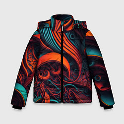 Куртка зимняя для мальчика Витиеватые узоры, цвет: 3D-светло-серый