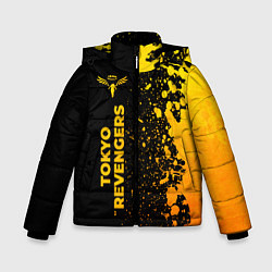 Куртка зимняя для мальчика Tokyo Revengers - gold gradient: по-вертикали, цвет: 3D-черный