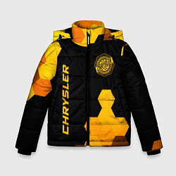 Зимняя куртка для мальчика Chrysler - gold gradient: надпись, символ