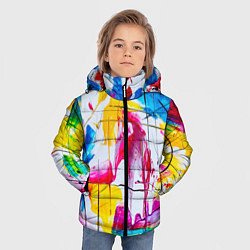 Куртка зимняя для мальчика Красочный принт, цвет: 3D-светло-серый — фото 2