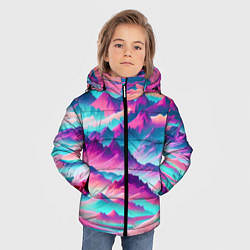Куртка зимняя для мальчика Горы яркие, цвет: 3D-красный — фото 2
