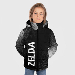 Куртка зимняя для мальчика Zelda glitch на темном фоне: по-вертикали, цвет: 3D-черный — фото 2