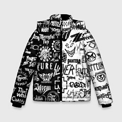 Зимняя куртка для мальчика Логотипы лучших рок групп