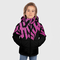 Куртка зимняя для мальчика Граффити буквы, цвет: 3D-светло-серый — фото 2