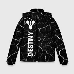 Куртка зимняя для мальчика Destiny glitch на темном фоне: по-вертикали, цвет: 3D-черный