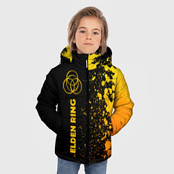 Куртка зимняя для мальчика Elden Ring - gold gradient: по-вертикали, цвет: 3D-черный — фото 2