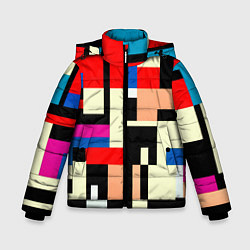 Куртка зимняя для мальчика Кубическое измерение, цвет: 3D-красный