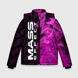 Куртка зимняя для мальчика Mass Effect pro gaming: по-вертикали, цвет: 3D-черный