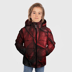 Куртка зимняя для мальчика Black red texture, цвет: 3D-светло-серый — фото 2