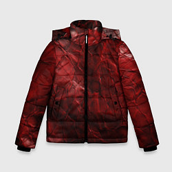 Зимняя куртка для мальчика Текстура красная кожа
