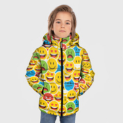 Куртка зимняя для мальчика Интернет эмоции, цвет: 3D-черный — фото 2
