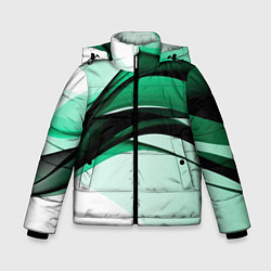Куртка зимняя для мальчика White green black, цвет: 3D-светло-серый