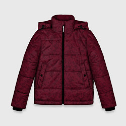Куртка зимняя для мальчика Текстура тёмно-красный, цвет: 3D-светло-серый