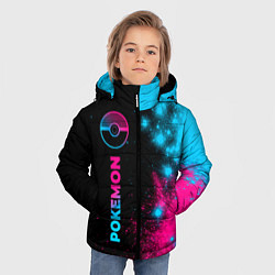 Куртка зимняя для мальчика Pokemon - neon gradient: по-вертикали, цвет: 3D-черный — фото 2